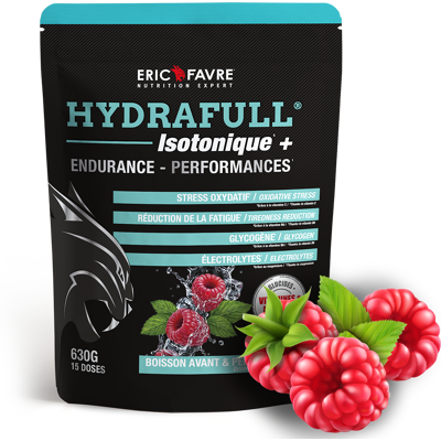 Hydrafull Isotonique - 630g - Framboise - Eric Favre - Item - Publicité Hydrafull Isotonique - 630g - Framboise - Eric Favre - Item - Publicité