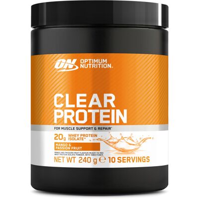 Clear Protein (240 Kg) - Mango Passion Fruit - Optimum Nutrition - Publicité Clear Protein (240 Kg) - Mango Passion Fruit - Optimum Nutrition - Publicité