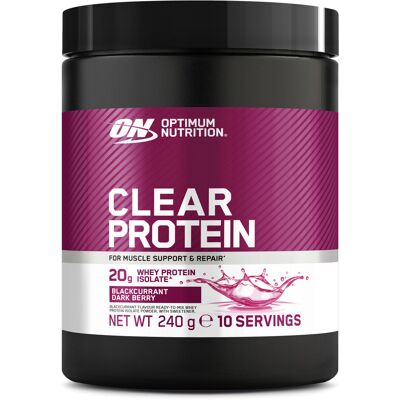 Clear Protein (240 Kg) - Blackcurrant Dark Berry - Optimum Nutrition - Publicité Clear Protein (240 Kg) - Blackcurrant Dark Berry - Optimum Nutrition - Publicité