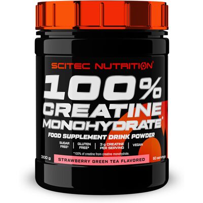 100% Creatine (300 G) - Strawberry Green Tea - Scitec Nutrition - Publicité 100% Creatine (300 G) - Strawberry Green Tea - Scitec Nutrition - Publicité