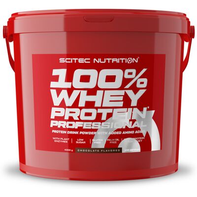 100% Whey Protein Professional (4kg) - Chocolate - Scitec Nutrition - Item - Publicité 100% Whey Protein Professional (4kg) - Chocolate - Scitec Nutrition - Item - Publicité