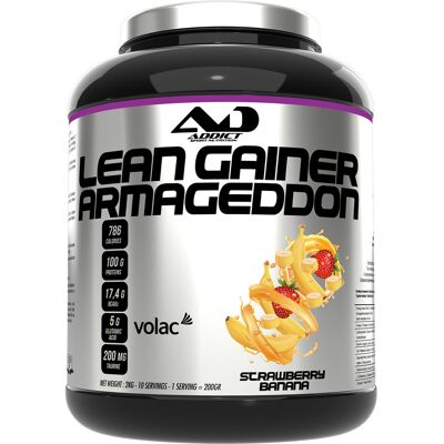 Lean Gainer Armageddon (2kg) - Strawberry Banana - Addict Sport Nutrition - Publicité Lean Gainer Armageddon (2kg) - Strawberry Banana - Addict Sport Nutrition - Publicité