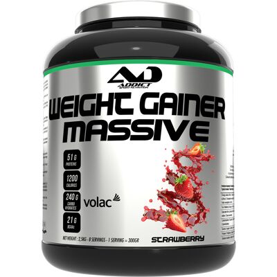 Addict Sport Nutrition Gain de Poids - Fraise - Gainer de poids - Publicité Addict Sport Nutrition Gain de Poids - Fraise - Gainer de poids - Publicité