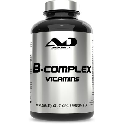 B Complex Vitamins (90 Gélules) - Addict Sport Nutrition - Publicité B Complex Vitamins (90 Gélules) - Addict Sport Nutrition - Publicité