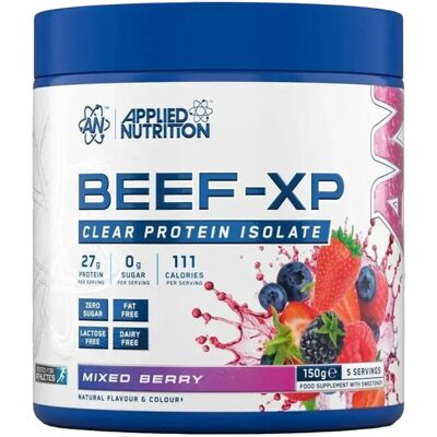 Beef-xp Clear Beef Protein (150g) - Mixed Berry - Applied Nutrition - Item - Publicité Beef-xp Clear Beef Protein (150g) - Mixed Berry - Applied Nutrition - Item - Publicité