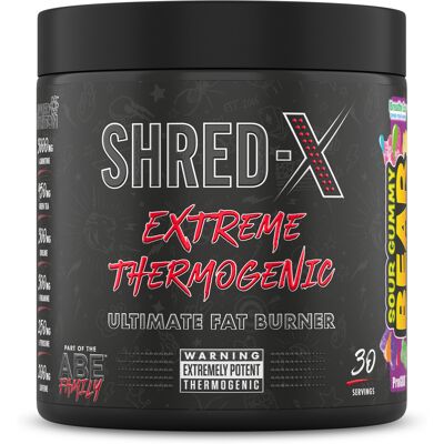 Applied Nutrition Shred-X Poudre 300g Ours Gummy Acidulé - Complément Alimentaire - Publicité Applied Nutrition Shred-X Poudre 300g Ours Gummy Acidulé - Complément Alimentaire - Publicité