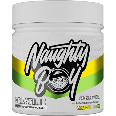 Creatine Monohydrate (300 G) - Lemon Lime - Naughty Boy - Publicité Creatine Monohydrate (300 G) - Lemon Lime - Naughty Boy - Publicité