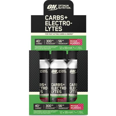 Carbs+electrolytes (pack De 12) - Mixed Berries - Optimum Nutrition - Publicité Carbs+electrolytes (pack De 12) - Mixed Berries - Optimum Nutrition - Publicité