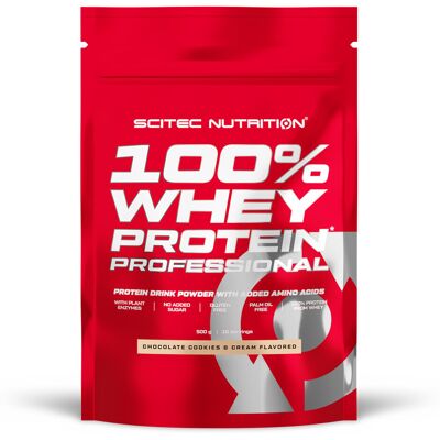 100% Whey Protein Professional (500 G) - Chocolat Cookies & Cream - Scitec Nutrition - Publicité 100% Whey Protein Professional (500 G) - Chocolat Cookies & Cream - Scitec Nutrition - Publicité