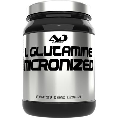 L-glutamine Micronized (500 G) - Saveur Neutre - Addict Sport Nutrition - Publicité L-glutamine Micronized (500 G) - Saveur Neutre - Addict Sport Nutrition - Publicité