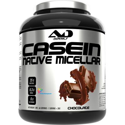 Caséine Micellaire Native (2kg) - Chocolat - Addict Sport Nutrition - 2000 G - Publicité Caséine Micellaire Native (2kg) - Chocolat - Addict Sport Nutrition - 2000 G - Publicité