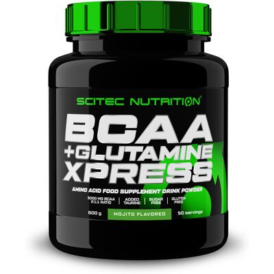 Bcaa + Glutamine Xpress (600g) - Mojito - Scitec Nutrition - Publicité Bcaa + Glutamine Xpress (600g) - Mojito - Scitec Nutrition - Publicité