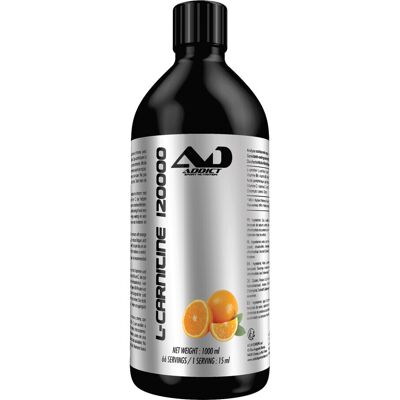 L-carnitine 120000 (1l) - Orange Tropicale - Addict Sport Nutrition - 1 L - Publicité L-carnitine 120000 (1l) - Orange Tropicale - Addict Sport Nutrition - 1 L - Publicité