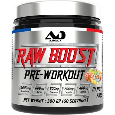 Raw Boost (300 G) - Bonbon - Addict Sport Nutrition - Publicité Raw Boost (300 G) - Bonbon - Addict Sport Nutrition - Publicité