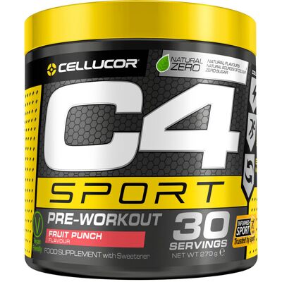 C4 Sport - Pot De 270 Gr - Fruit Punch - Cellucor - Publicité C4 Sport - Pot De 270 Gr - Fruit Punch - Cellucor - Publicité