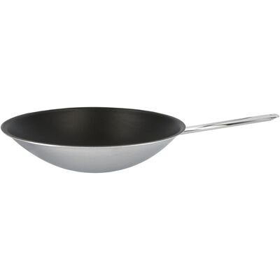 Demeyere ControlInduc X 36 cm, Wok fond rond, Noir argenté - Publicité Demeyere ControlInduc X 36 cm, Wok fond rond, Noir argenté - Publicité