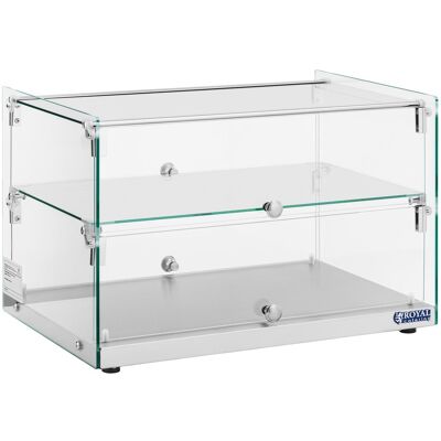 Royal Catering Vitrine neutre - 50 l - 2 niveaux RCKV-02-N - Publicité Royal Catering Vitrine neutre - 50 l - 2 niveaux RCKV-02-N - Publicité