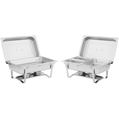Kit de Chafing Dish en Acier Inoxydable Royal Catering - 16 L - Publicité Kit de Chafing Dish en Acier Inoxydable Royal Catering - 16 L - Publicité