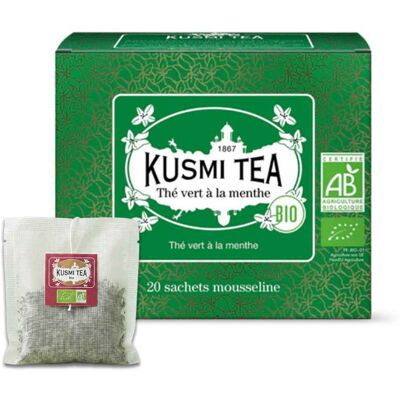 Kusmi Tea Thé Vert à la Menthe Bio - Écologique & Traditionnel - Publicité Kusmi Tea Thé Vert à la Menthe Bio - Écologique & Traditionnel - Publicité
