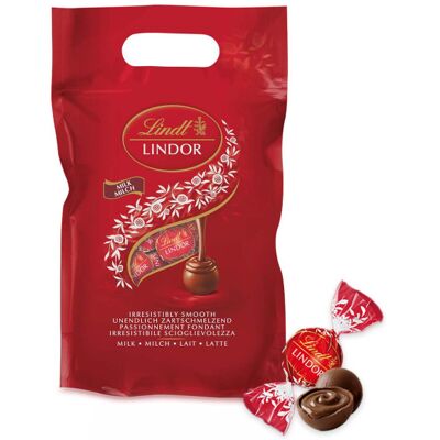 Truffes au Chocolat au Lait Lindt Lindor - 80 pièces - 1kg - Chocolat - Publicité Truffes au Chocolat au Lait Lindt Lindor - 80 pièces - 1kg - Chocolat - Publicité