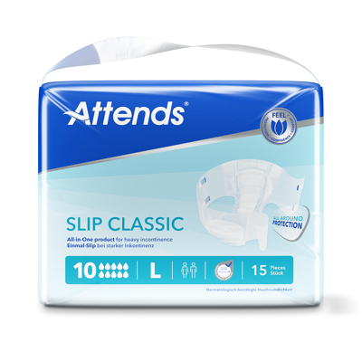 Attends Slip Classic L - Serviettes hygiéniques - Publicité Attends Slip Classic L - Serviettes hygiéniques - Publicité