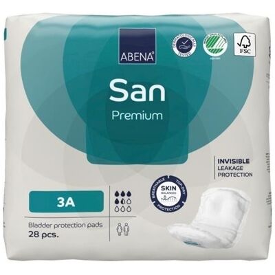 Serviettes d'incontinence Abena San 3A Premium - 650ml - Protections & Pantalons - Publicité Serviettes d'incontinence Abena San 3A Premium - 650ml - Protections & Pantalons - Publicité