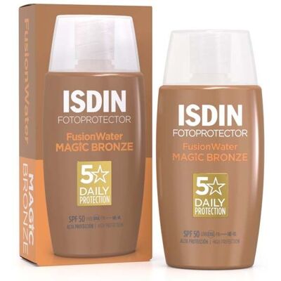ISDIN Fusion Water Color Bronze SPF 50 - Crème solaire - Publicité ISDIN Fusion Water Color Bronze SPF 50 - Crème solaire - Publicité