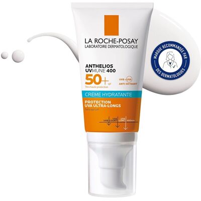 Crème Hydratante Anthelios UVMune 400 SPF 50+ de La Roche-Posay - Publicité Crème Hydratante Anthelios UVMune 400 SPF 50+ de La Roche-Posay - Publicité
