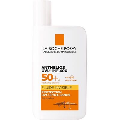 La Roche-Posay Anthelios UVMune 400 Fluide Invisible SPF 50+ - 50ml - Crème Solaire Visage - Publicité La Roche-Posay Anthelios UVMune 400 Fluide Invisible SPF 50+ - 50ml - Crème Solaire Visage - Publicité