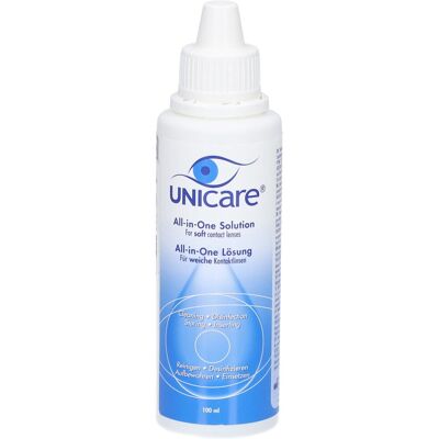Unicare All-in-One Liquide pour lentilles de contact souples 100 ml Fluide - Publicité Unicare All-in-One Liquide pour lentilles de contact souples 100 ml Fluide - Publicité
