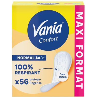 VANIA Confort Normal Sans Parfum 56 pc(s) Serviette hygienique - Publicité VANIA Confort Normal Sans Parfum 56 pc(s) Serviette hygienique - Publicité