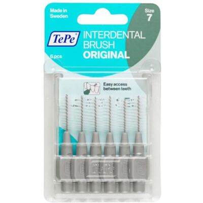 TePe® INTERDENTAL BRUSH ORIGINAL 1.3 mm Gris Taille 7 6 pc(s) Brosse(S) À Dents - Publicité TePe® INTERDENTAL BRUSH ORIGINAL 1.3 mm Gris Taille 7 6 pc(s) Brosse(S) À Dents - Publicité