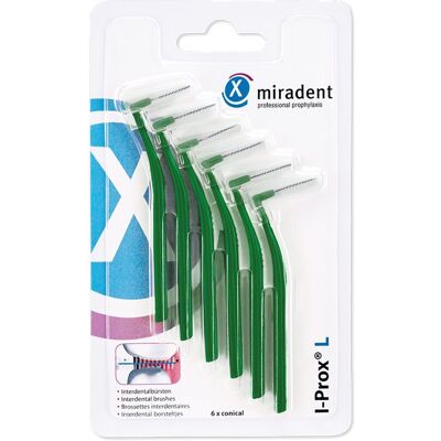 MIRADENT - I-Prox L - 0,7 mm - vert - brosse interdentaire - Publicité MIRADENT - I-Prox L - 0,7 mm - vert - brosse interdentaire - Publicité