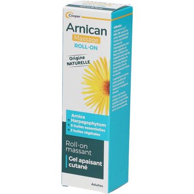 ARNICAN - Roll-on - Gel cosmétique massant et apaisant cutané à base d'arnica, d'harpagophytum, 6 huiles essentielles et 2 huiles végétales - Origine naturelle - Format roll-on 75 ml 75 ml Rouleau - Publicité ARNICAN - Roll-on - Gel cosmétique massant et apaisant cutané à base d'arnica, d'harpagophytum, 6 huiles essentielles et 2 huiles végétales - Origine naturelle - Format roll-on 75 ml 75 ml Rouleau - Publicité
