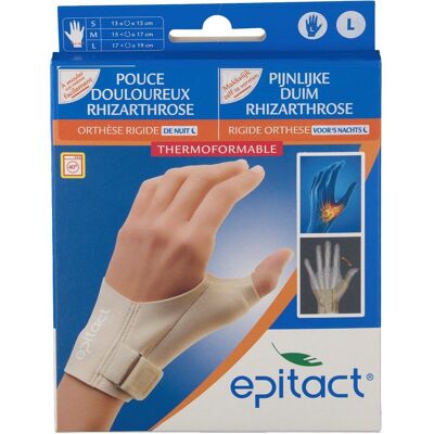 Epitact® Pouce Douloureux Rhizarthrose - Orthèse Rigide de Nuit Gauche Large 1 pc(s) Bandage(S) - Publicité Epitact® Pouce Douloureux Rhizarthrose - Orthèse Rigide de Nuit Gauche Large 1 pc(s) Bandage(S) - Publicité