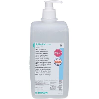 Braun Softaskin Pure Lotion douce de lavage 1 l Lotion(S) - Publicité Braun Softaskin Pure Lotion douce de lavage 1 l Lotion(S) - Publicité