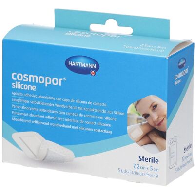 Hartmann Cosmopor® Silicone 7,5 x 5 cm 901111 5 pc(s) Emballage(S) Combi - Publicité Hartmann Cosmopor® Silicone 7,5 x 5 cm 901111 5 pc(s) Emballage(S) Combi - Publicité