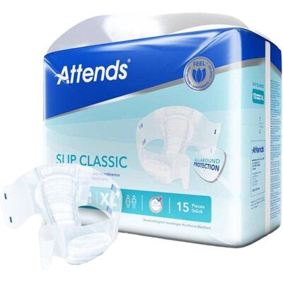 Attends® Slip Classic 10 Extra Large 212028 15 pc(s) Serviette hygienique - Publicité Attends® Slip Classic 10 Extra Large 212028 15 pc(s) Serviette hygienique - Publicité