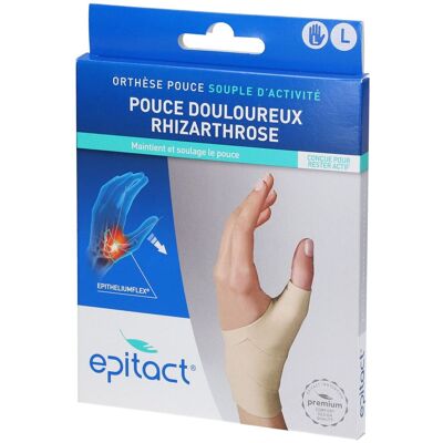 epitact® Orthèse pouce rhizarthrose gauche L 1 pc(s) Bandage(S) - Publicité epitact® Orthèse pouce rhizarthrose gauche L 1 pc(s) Bandage(S) - Publicité