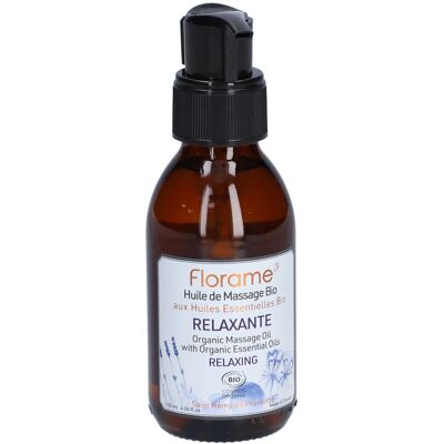 Florame Huile de massage relaxante BIO lavande & géranium 120 ml Huile - Publicité Florame Huile de massage relaxante BIO lavande & géranium 120 ml Huile - Publicité