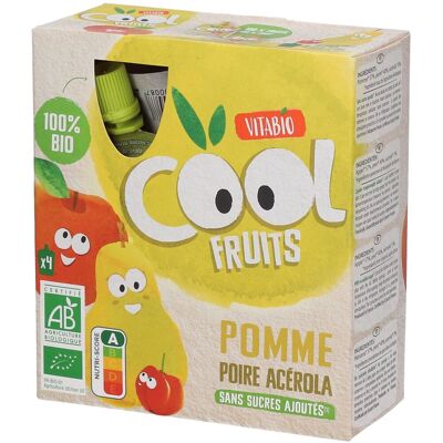 Puré de Fruits Bio Pomme-Poire Vitabio - 4x90g - Publicité Puré de Fruits Bio Pomme-Poire Vitabio - 4x90g - Publicité