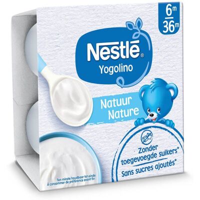 Nestlé NESTLE Yogolino® Yaourt nature pour bébé 4x100 g Aliment - Publicité Nestlé NESTLE Yogolino® Yaourt nature pour bébé 4x100 g Aliment - Publicité