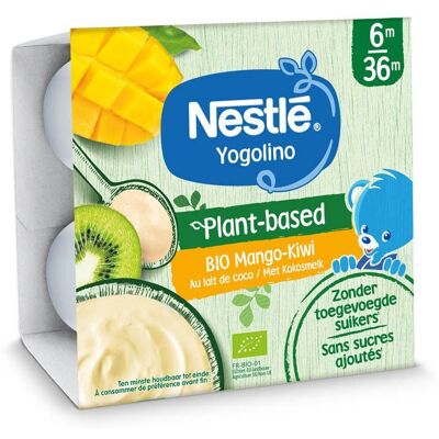 Nestlé NESTLE® Yogolino Desserts végétaux Mangue/Bio 4x90 g Aliment - Publicité Nestlé NESTLE® Yogolino Desserts végétaux Mangue/Bio 4x90 g Aliment - Publicité