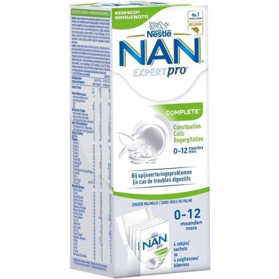 Nestle Nestlé® NAN® EXPERT PRO COMPLETE 0-12M 4x26,2 g Poudre - Publicité Nestle Nestlé® NAN® EXPERT PRO COMPLETE 0-12M 4x26,2 g Poudre - Publicité