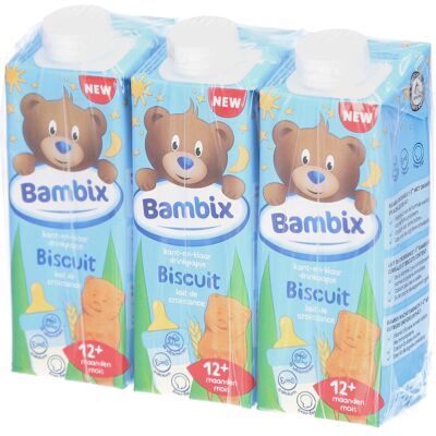 Bambix Lait de Croissance Biscuit 12+ mois 3x250 ml Aliment - Publicité Bambix Lait de Croissance Biscuit 12+ mois 3x250 ml Aliment - Publicité