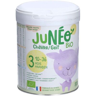 juneo Junéo Lait de chèvre bio en poudre 3 (de 10 à 36 mois) 800 g Suppositoire(S) Pour Nourrissons - Publicité juneo Junéo Lait de chèvre bio en poudre 3 (de 10 à 36 mois) 800 g Suppositoire(S) Pour Nourrissons - Publicité