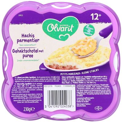 Olvarit Assiette 12m+ Hachis Parmentier 230 g Aliment - Publicité Olvarit Assiette 12m+ Hachis Parmentier 230 g Aliment - Publicité