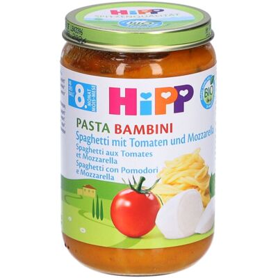 HiPP – Spaghetti bio tomates & mozzarella dès 8 mois 220 g Purée - Publicité HiPP – Spaghetti bio tomates & mozzarella dès 8 mois 220 g Purée - Publicité