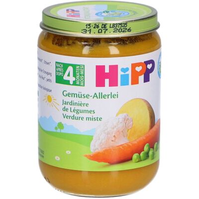 HiPP – Jardinière de légumes bio dès 4 mois 190 g Purée - Publicité HiPP – Jardinière de légumes bio dès 4 mois 190 g Purée - Publicité