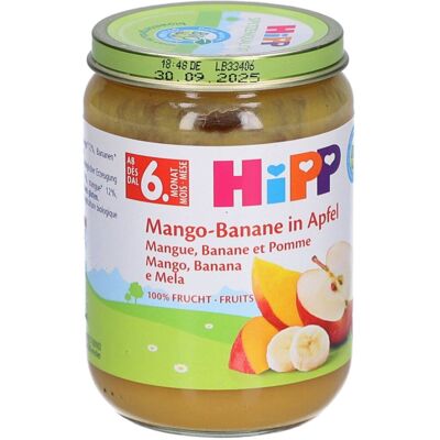 HiPP – Purée bio mangue banane pomme dès 6 mois 190 g Purée - Publicité HiPP – Purée bio mangue banane pomme dès 6 mois 190 g Purée - Publicité